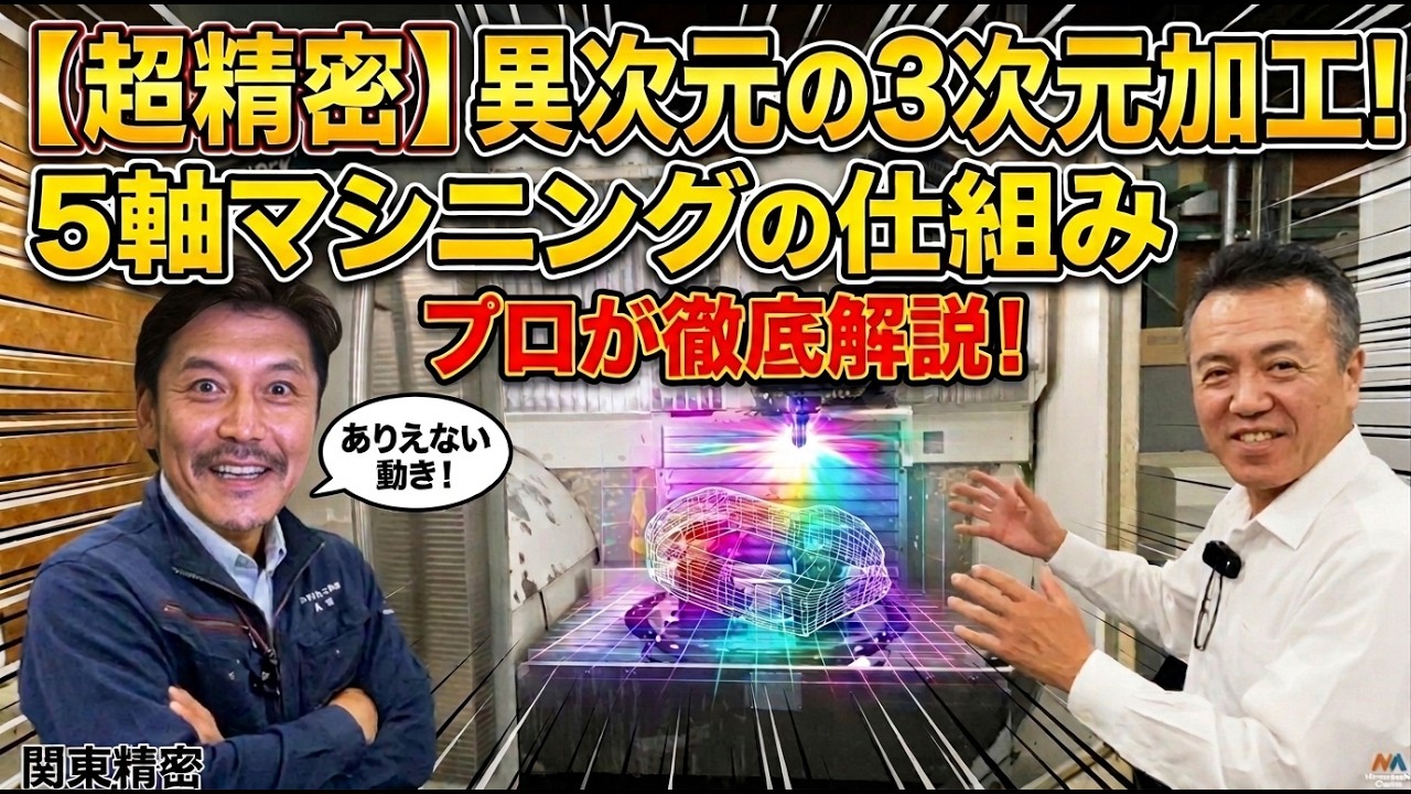 【5軸マシニング】3次元の超精密加工の仕組みをプロが徹底解説!|関東精密①