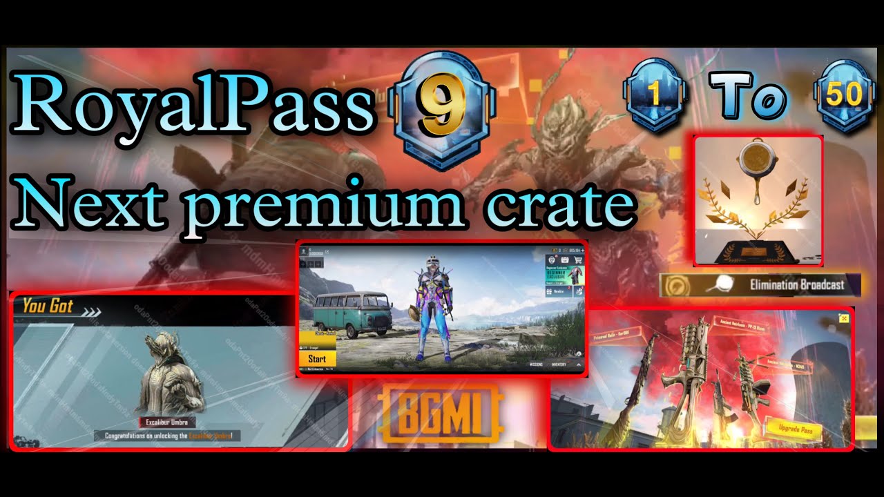 Royalpass M9 leaks 1 to 50 full || next premium carte || and upgraded pan skin 