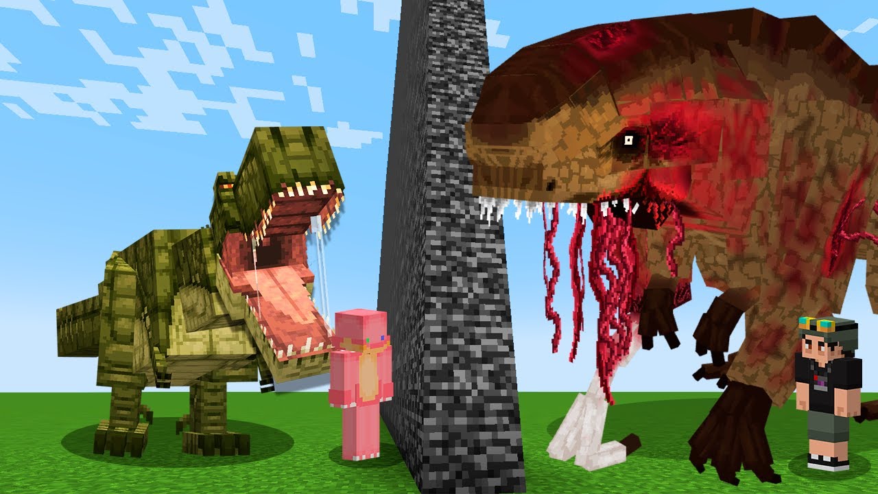 Hice TRAMPAS en BATALLAS de MOBS con DINOSAURIOS ISLA TACANO en Minecraft