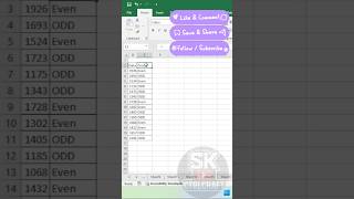 🔢 How to Identify Odd and Even Numbers in Excel | Easy Formula Trick