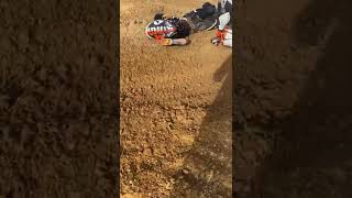 Rider Grabbed a Little Too Much Front Brake While Turning Handle Bars Causing Him to Crash