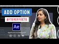 Add option in After effects | After effects | How to animate shape layers