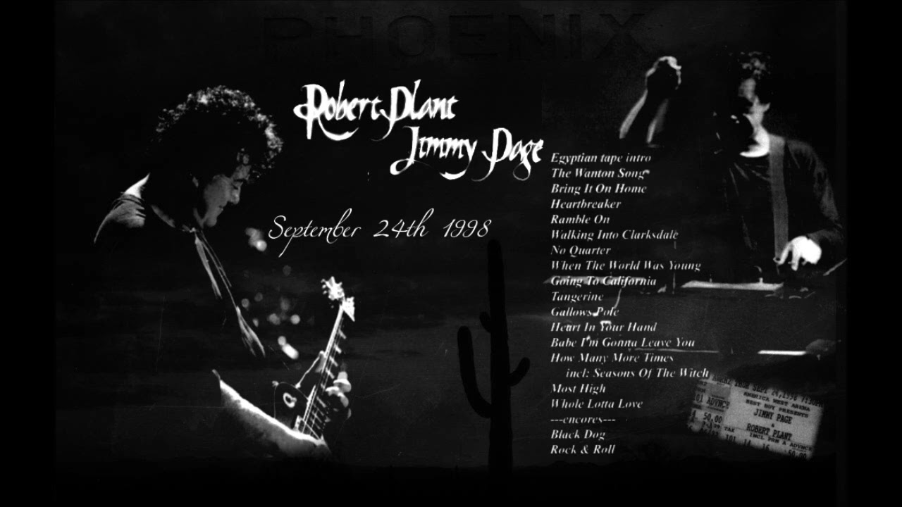 Jimmy Page & Robert Plant Live in Phoenix Arizona 24th 1998 - YouTube
