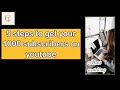 5 steps to get your 1000 subscribers on youtubetahira creations 1000subscriber 100k tricks