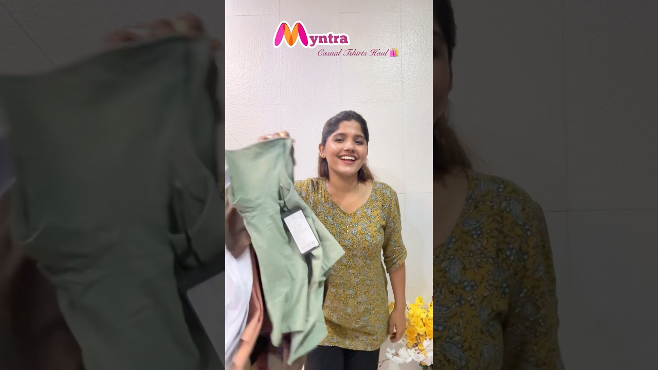 Casual Tshirts Collection😍| Myntra Haul🛍️| Aarti Jalgaonkar #viral #fashion #myntra #finds #shorts