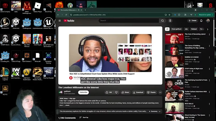 i react to The Loneliest Millionaire on the Internet (xQc)