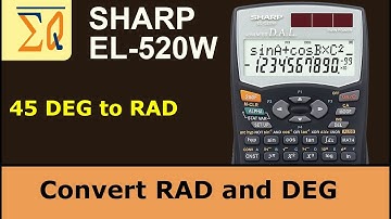 Sharp EL-520W convert Degree and Radian angle