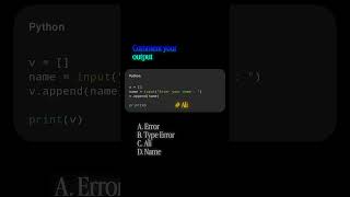 list and input function use #codingreels #pythontricks #codeconfusion #learnpython #programmingreels