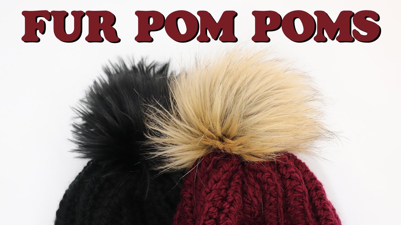 How to Make Faux Fur Poms with Strings or Snaps - Pom School Part 1- DIY  Faux Fur Poms 