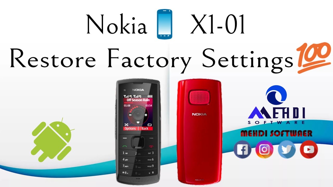 Nokia📱X1-01 Restore Factory Settings💯طريقة إعادة ضبط إعدادت المصنع