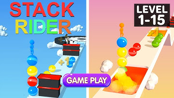 Stack Rider Gameplay Walkthrough Level 1 - 15 || Best Gameplay Videos