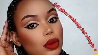 full glam makeup but simple💄||only five material 😱