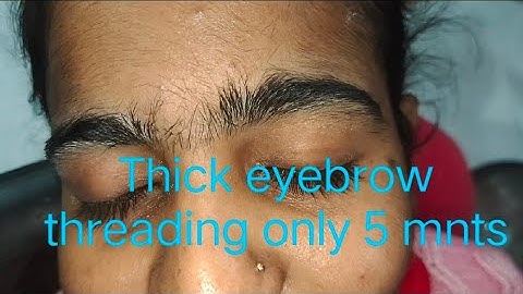 very thick to thin eyebrow threading tutorial// eyebrow transformation// step by step