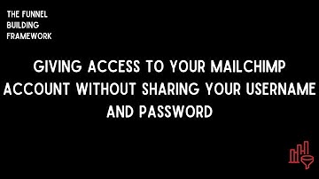 How to give access to your Mailchimp Account without handing over your username and password