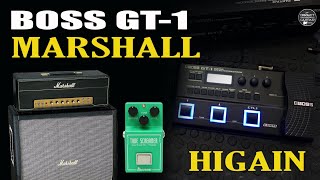 BOSS GT1 MARSHALL DISTORTION - TS808 and MS1959 Preamp 4x10 Cabinet