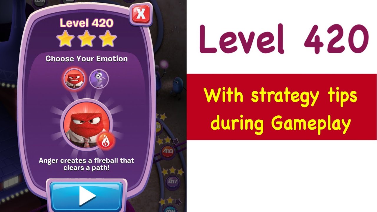Inside Out Thought Bubbles Level 420 Tips and Strategy Gameplay Walkthrough NO BOOSTERS