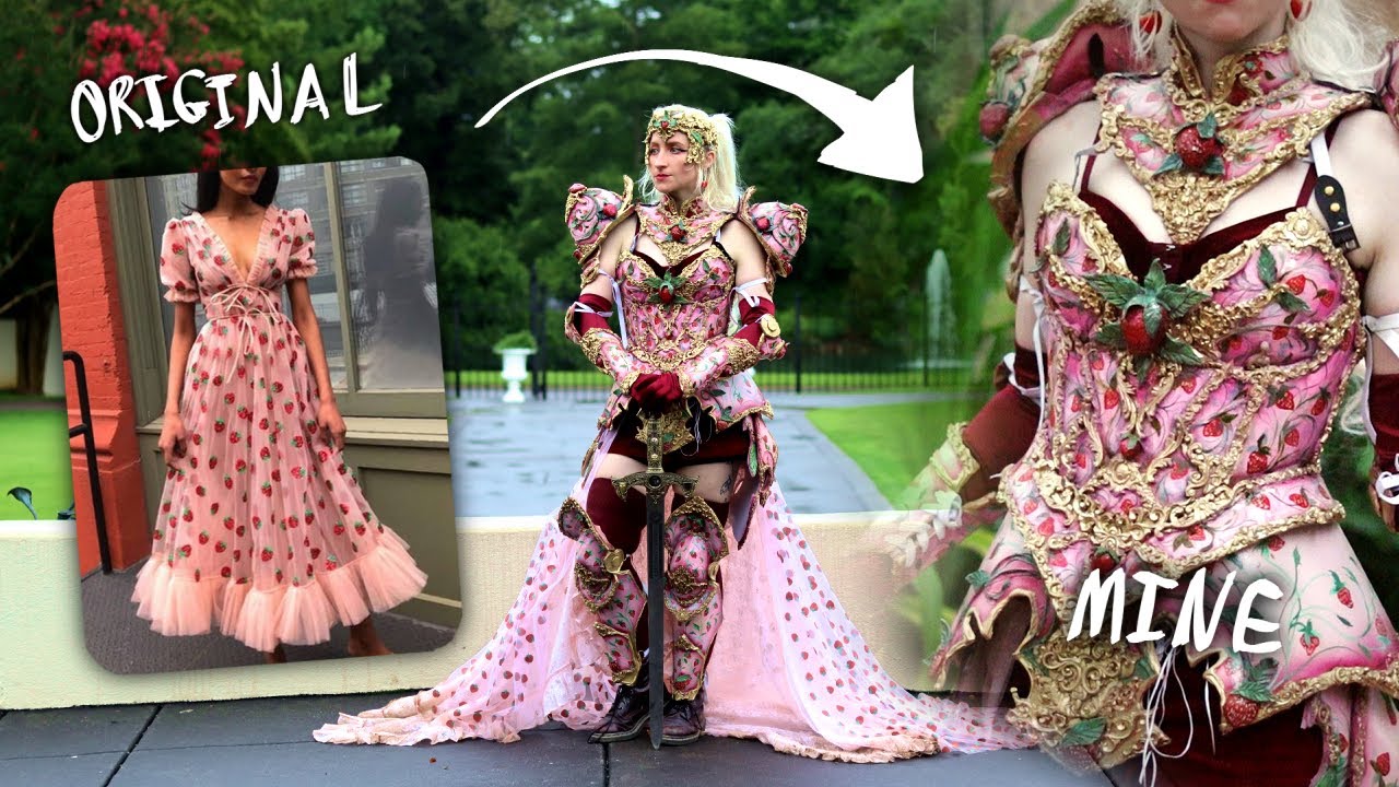 Strawberry dress BUT MAKE IT ARMOR 🍓⚔️