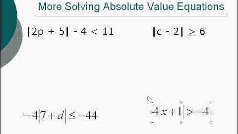 Alg 1 5 5 Solving Absolute Value Inequalities
