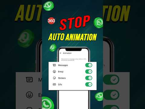 Turn Off WhatsApp Auto Animations #whatsapp #whatsappupdate #whatsappupdates #whatsappvideo #update