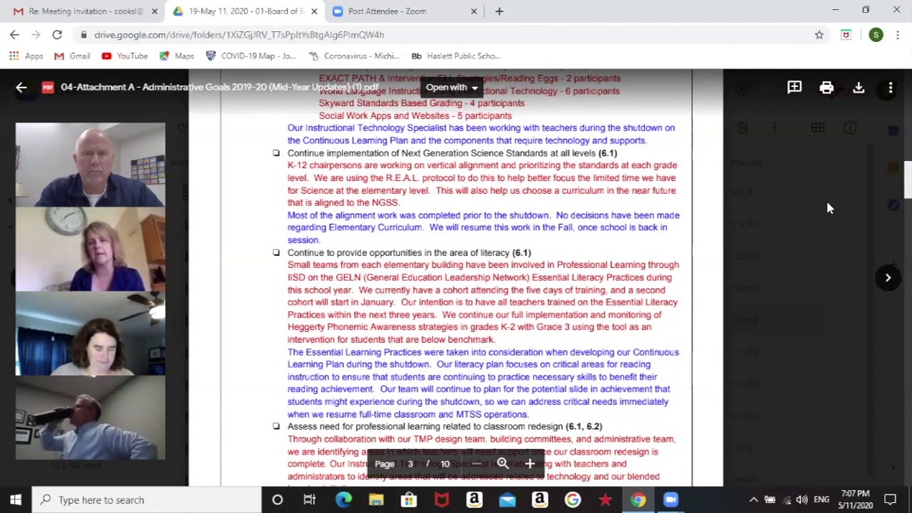 HPS Board Meeting May 11, 2020 YouTube