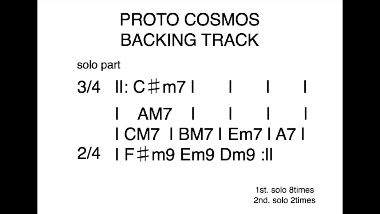 Backing track am. Ноты back on track. Proto Cosmos Transcription.