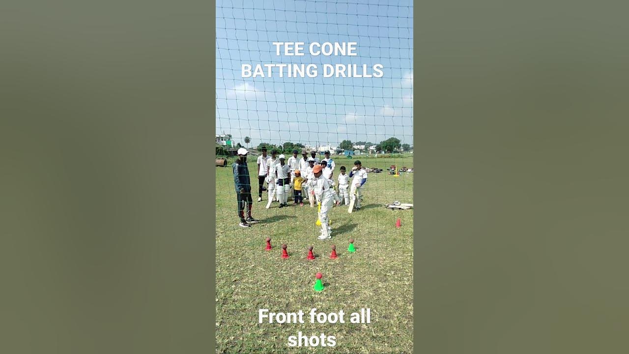 tee cone drills batting improve your front foot all shots. cricketer