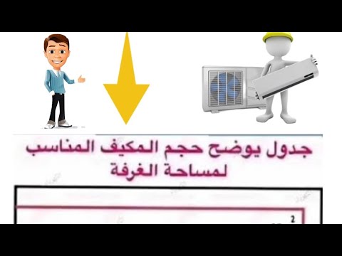 حجم المكيف المناسب لمساحه الغرفه