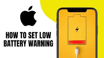 How To Set Low Battery Warning On Iphone
