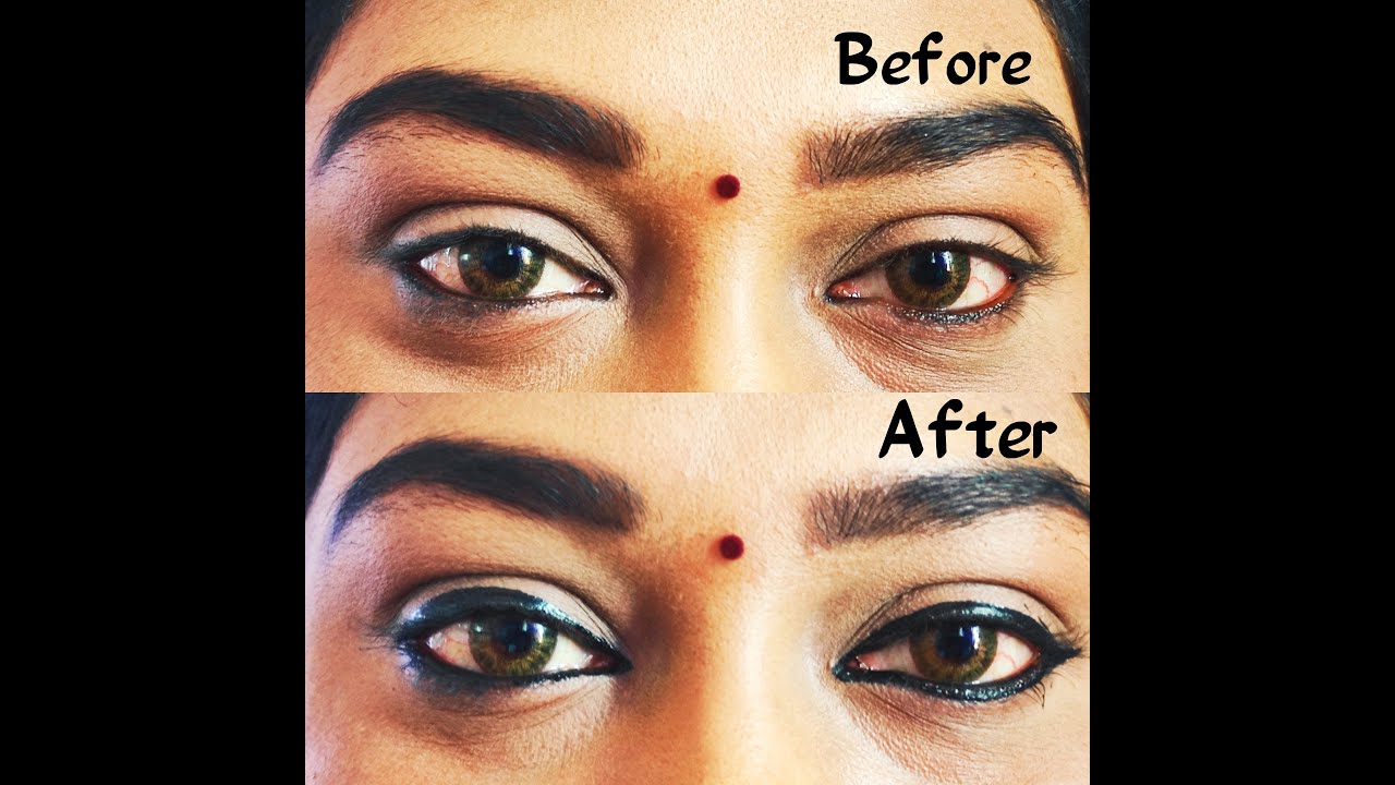 How to apply eyeliner and Kajal Tamil Review HAPPY BEATZ YouTube