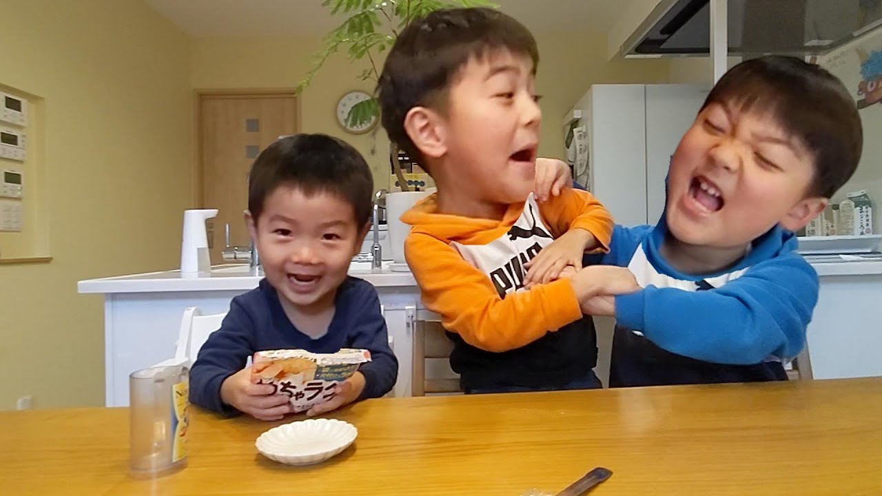 Three brothers crying and fighting while making cookies #1882