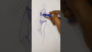figure skating | pose drawing | #drawing | #shorts | #art
