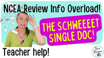 NCEA Review Teacher Help - a strategy to cope with information overwhelm