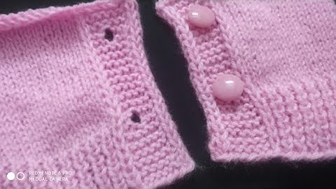 Knitting : I - Cord Button Patti with Button Hole : D-396 (Hindi) Jasbir Creations.