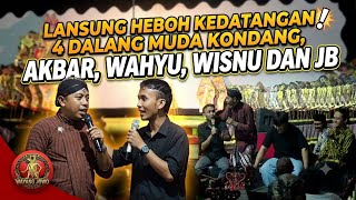 Heboh Joklitik Joklutuk kedatangan 4 dalang kondang , Akbar , Wahyu, Wisnu dan Jb