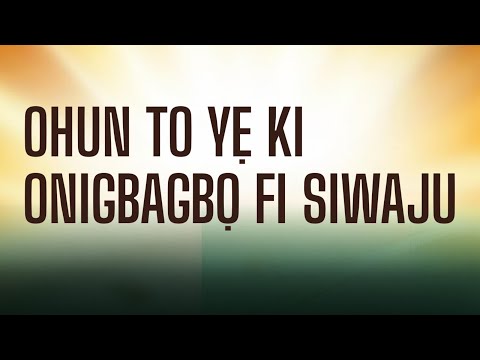 Ohun To Yẹ Ki Onigbagbọ Fi Siwaju WHAT A CHRISTIAN SHOULD PRIORITIZE 