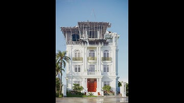 Thi Công Biệt Thự 4 Tầng Tân Cổ Điển Mặt Tiền 12,8m Chiều Sâu 9m