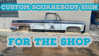 I made a one off custom squarebody sign for my shop C10 BIG10