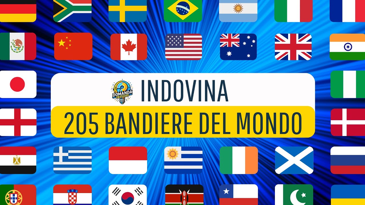 Indovina la Bandiera in 3 Secondi | Quiz 205 Bandiere del Mondo 🌍