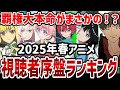 【2025年春アニメ】視聴者投票序盤ランキング　覇権大本命作品がまさかの！？意外なダークホースが上位陣を脅かす【ランキング】