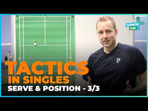 Badminton tactics for beginners - Singles serve and position 3/3