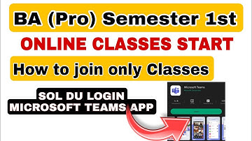 BA (Pro) Semester 1st Online classes link out | How to join online classes BA program | Sol du | sol
