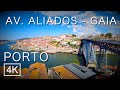 4K Porto, Portugal Walking Tour (4K Ultra HD 60 fps) Av. dos Aliados - Gaia - 2021  Oporto - ASMR