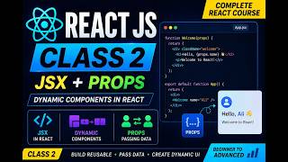 React JS Class 2 | JSX + Dynamic Components + Props Explained