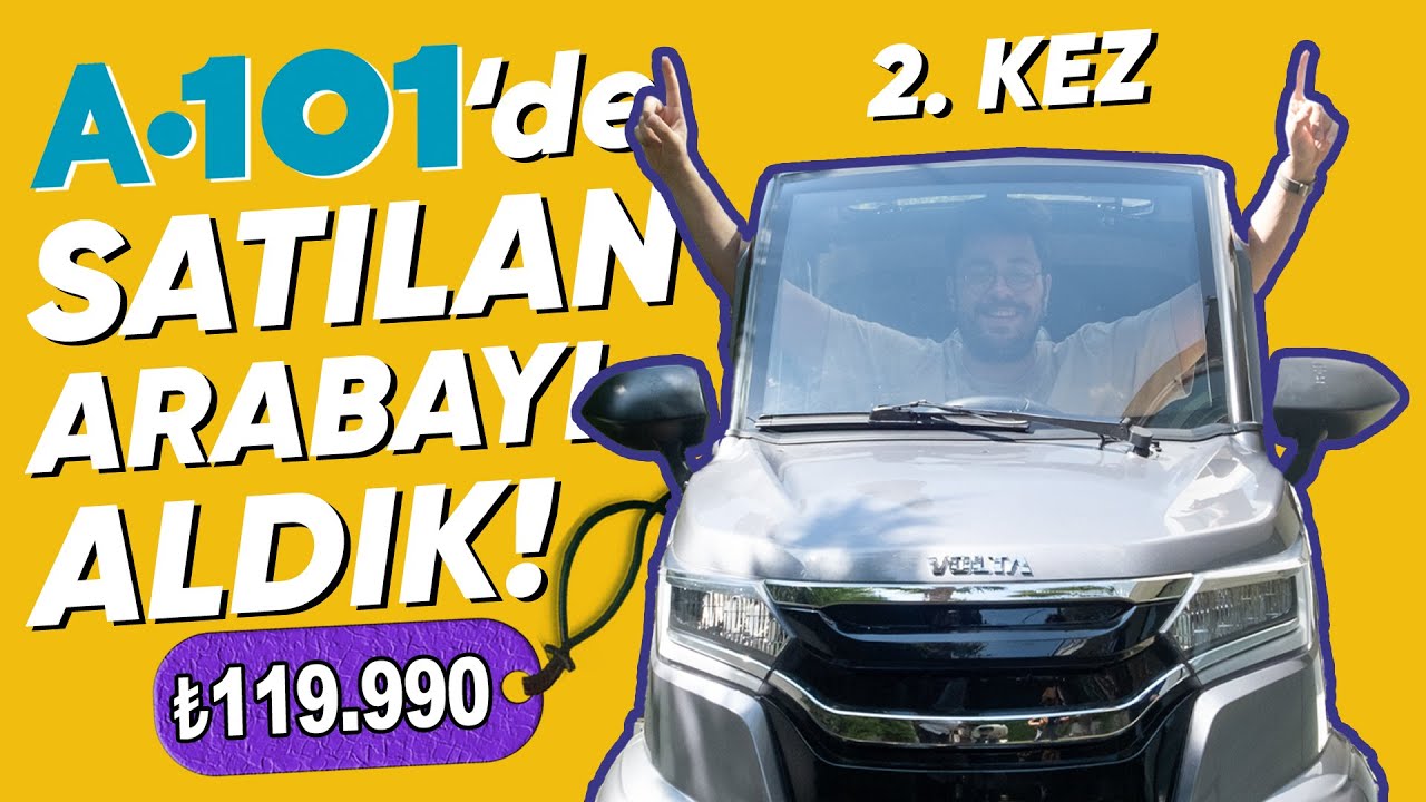 A101'de İkinci Kez 119.990 TL'ye Satılan Arabayı Kullandık! Volta EV1  İncelemesi - YouTube