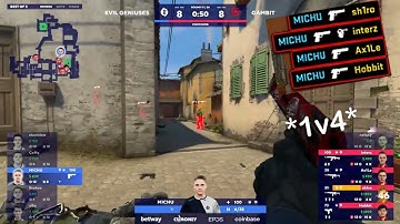 MICHU DEAGLE MONSTER!! Gambit vs EG - Blast Premier Spring Final Highlights - CSGO