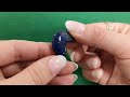 Blue Dyed Lapis Lazuli Moon Pendant 19mm x 28mm