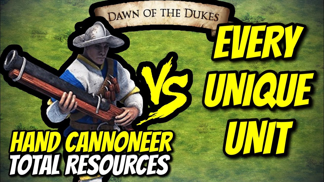 HAND CANNONEER vs EVERY UNIQUE UNIT (Total Resources) | AoE II: Definitive Edition