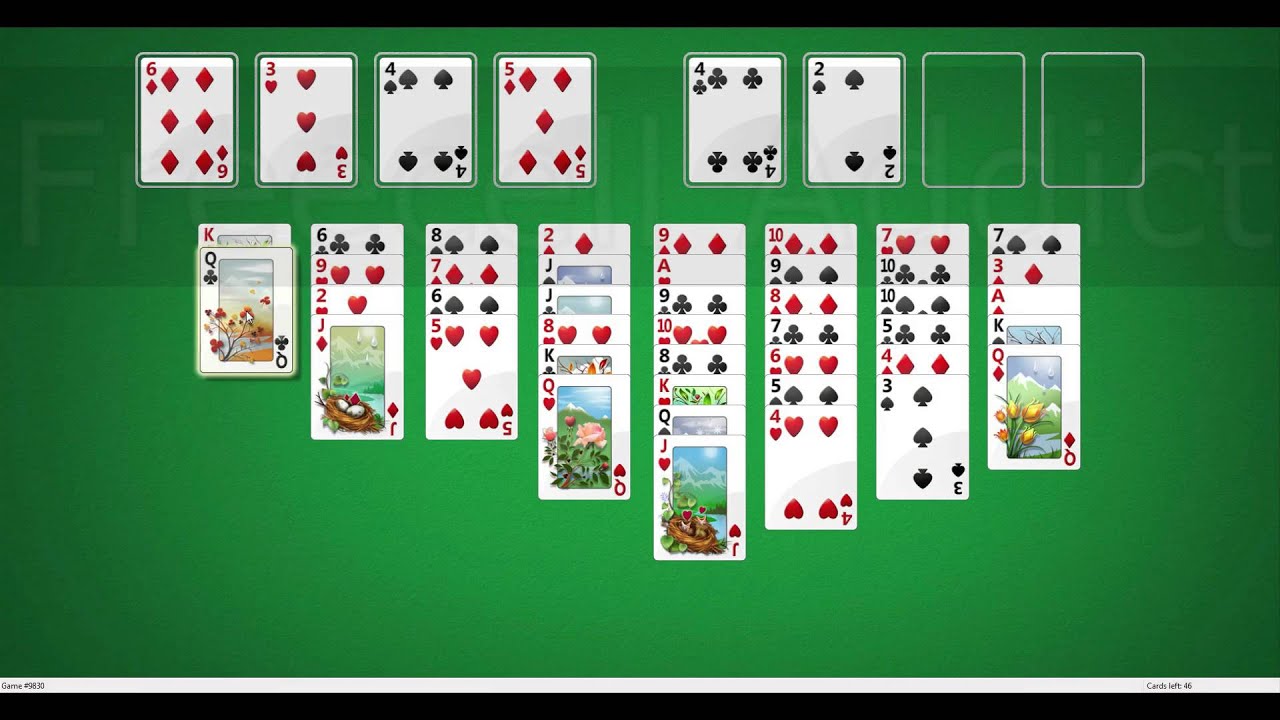 How to solve freecell game #9830 - YouTube