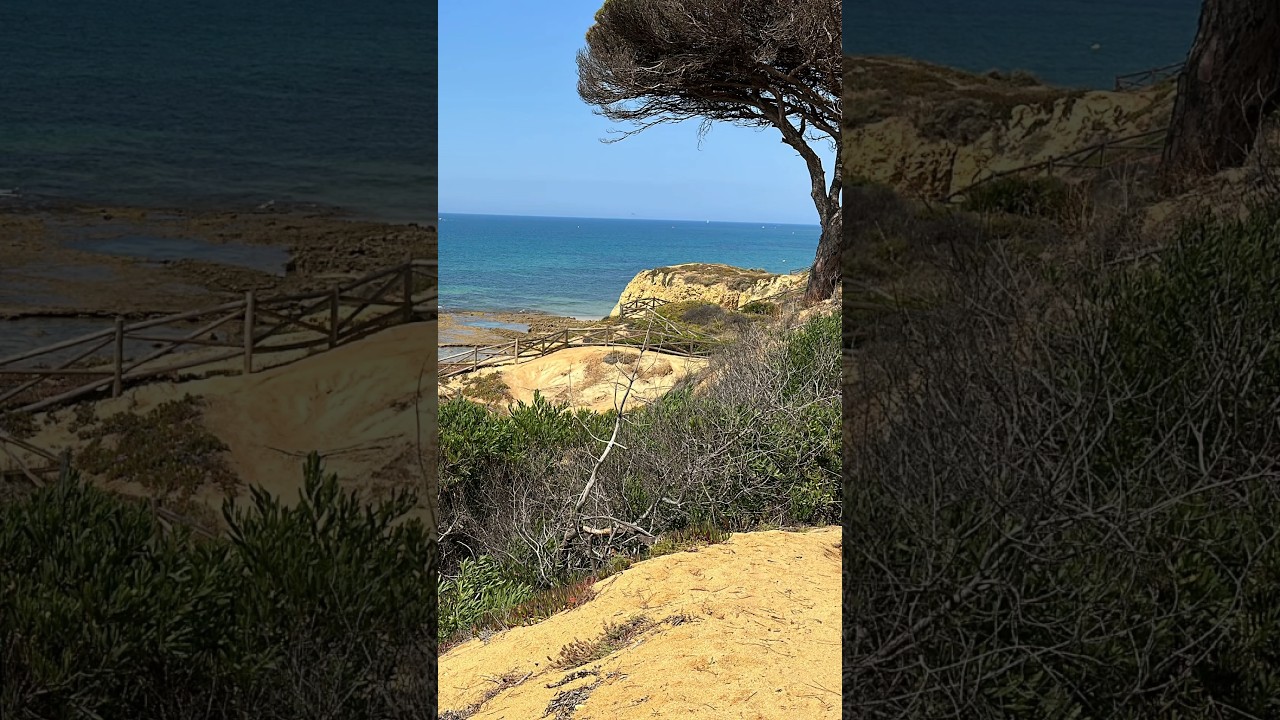 🌎🏝️The path which is leading to the beach in Albufeira, Portugal🐟🌊 🏖️