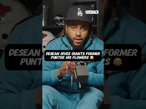 DeSean Gives Flowers To Giants’ Punter For Kicking Him The Ball 😂.